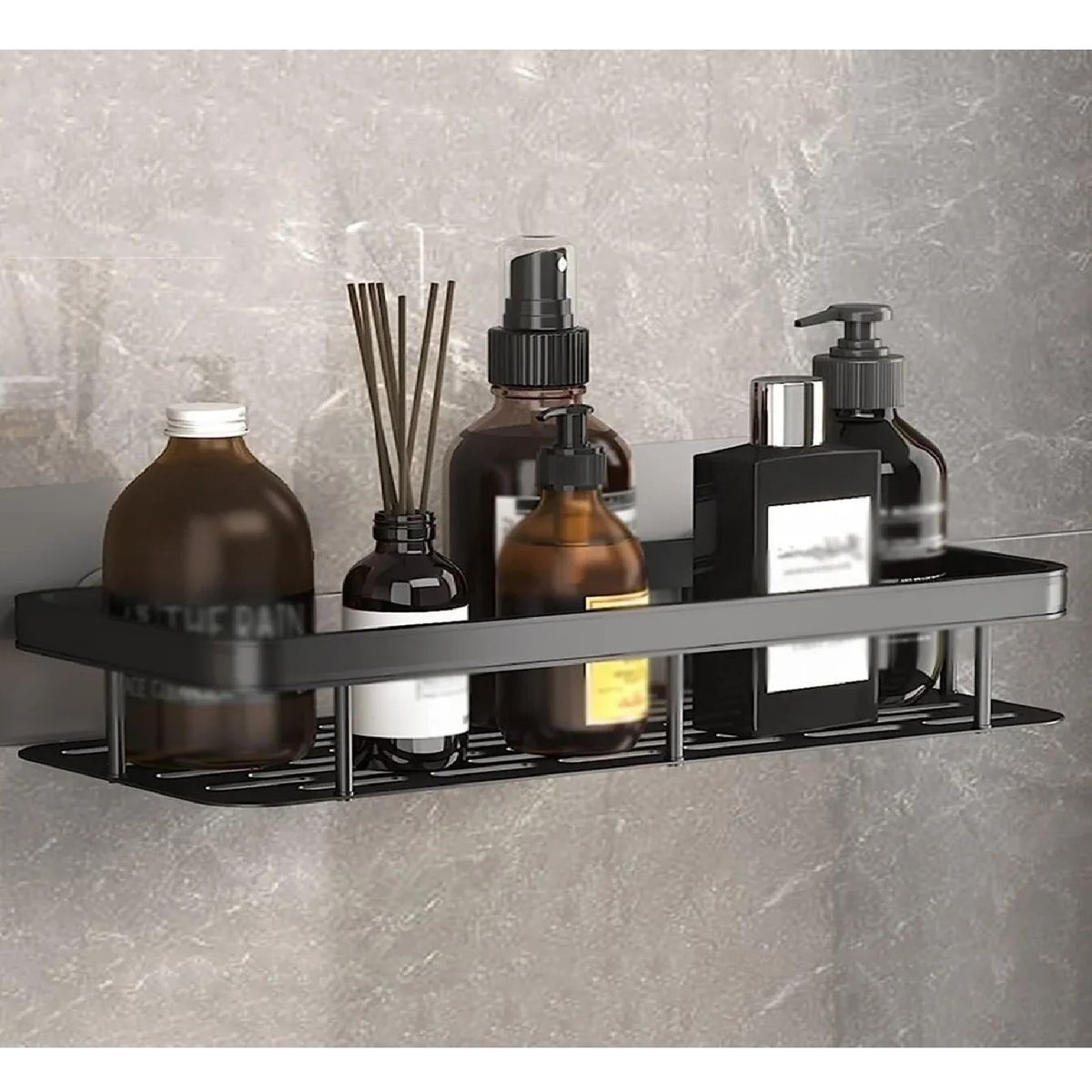 PASTELERIUSCL - X3 Organizador Ducha Negro Repisa Para Ducha 09h Accesorio Para Baño Organizador Baño Organizador