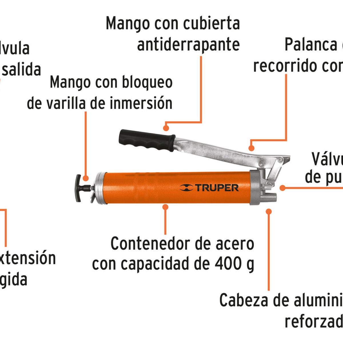 TRUPER - Engrasadora Grasera Manual 14oz Truper Profesional 14860