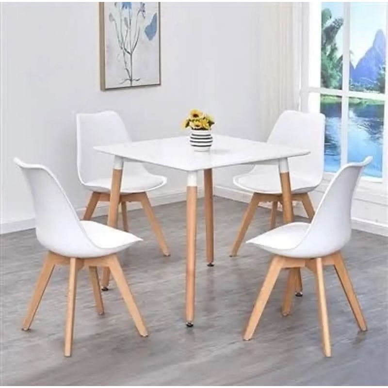 HABITA2 CHILE - COMEDOR TULIP CUADRADO BLANCO 80X80 - 4 PUESTO BLANCO