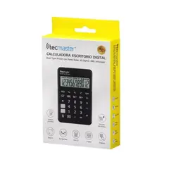 TECMASTER - Calculadora Con Panel Solar 12 dígitos TM100558