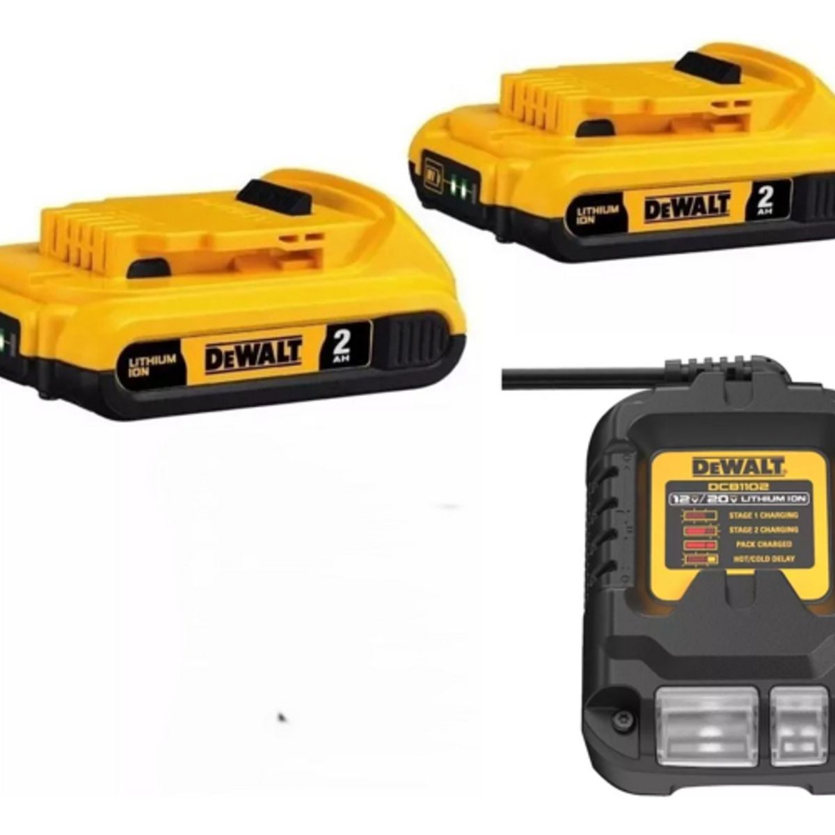 DEWALT - Kit Baterías 2ah + Cargador Dcb 112 20v Máx Dewalt - E.o.
