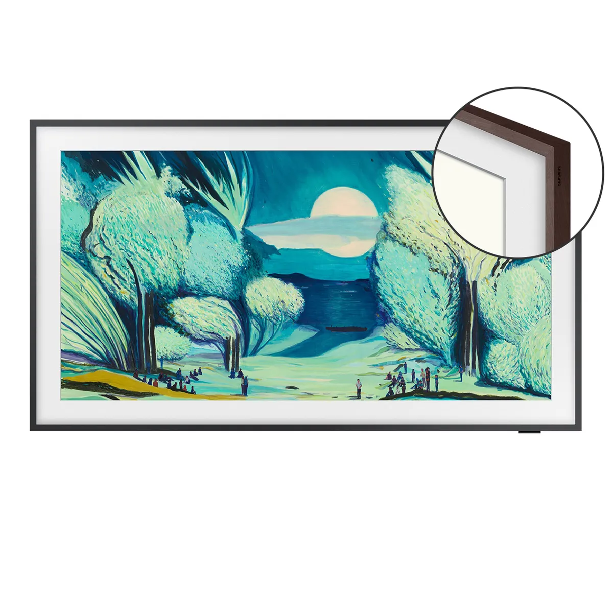 SAMSUNG - 55 The Frame LS03F QLED 4K Art Mode Vision AI Smart TV 2025