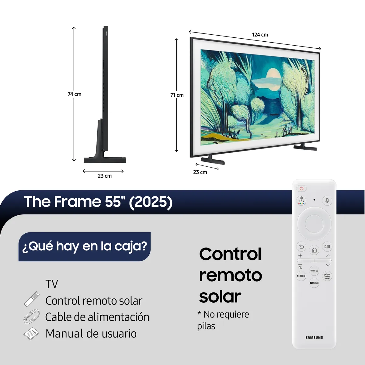 SAMSUNG - 55 The Frame LS03F QLED 4K Art Mode Vision AI Smart TV 2025