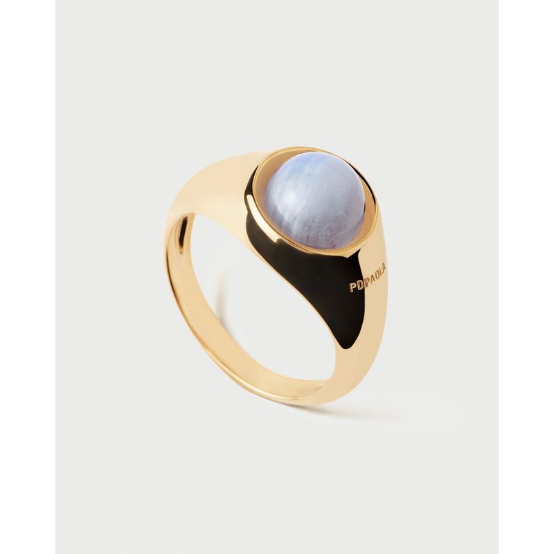 PDPAOLA - Anillo Ágata Azul Moon PDPAOLA