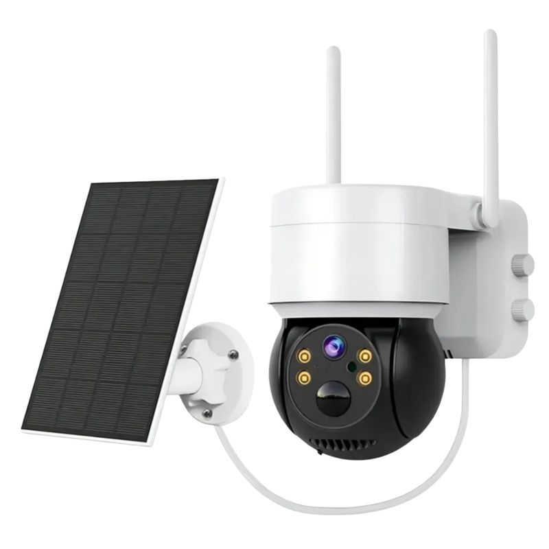 GENERICO - Cámara Exterior Con Panel Solar,  Wi-fi Y Visión Nocturna
