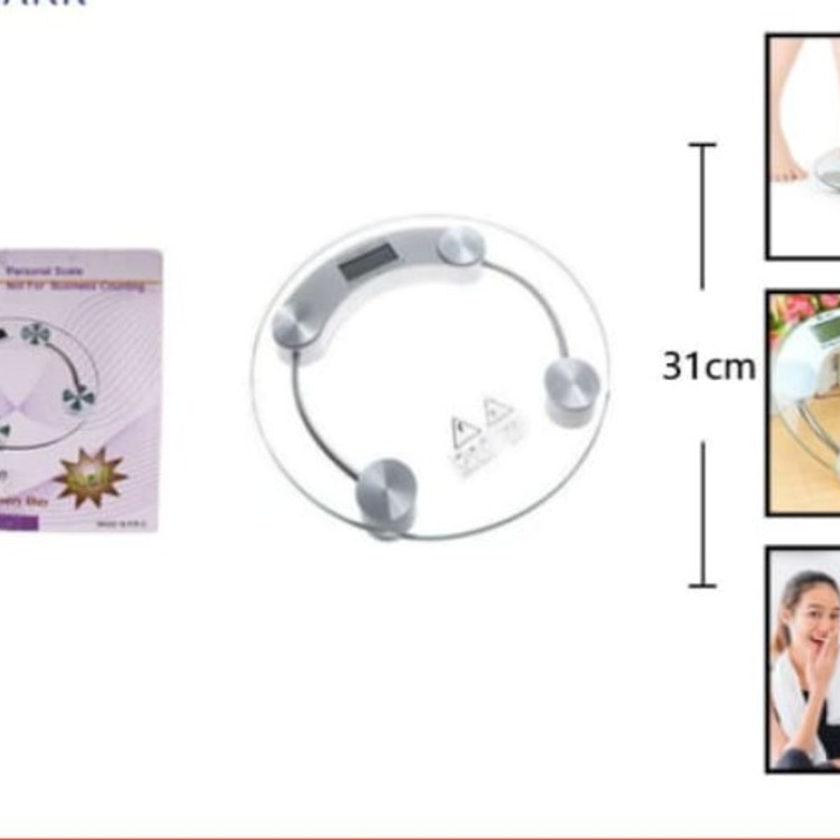 GENERICO - Balanza Pesa De Baño Digital Vidrio Templado 180 Kg