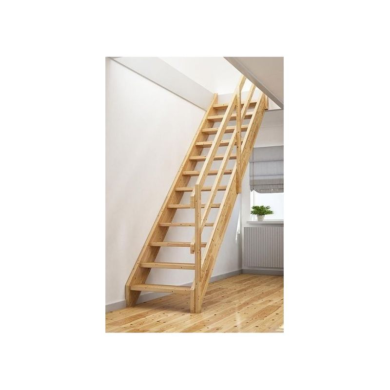 GENERICO - Escalera Madera + Pasamanos Construccion Remodelacion