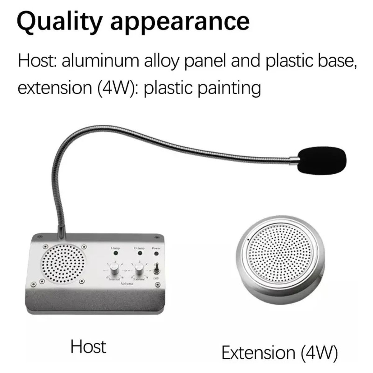 GENERICO - Intercomunicador Para Bancos Y Cajas Citofono Microfono Dual
