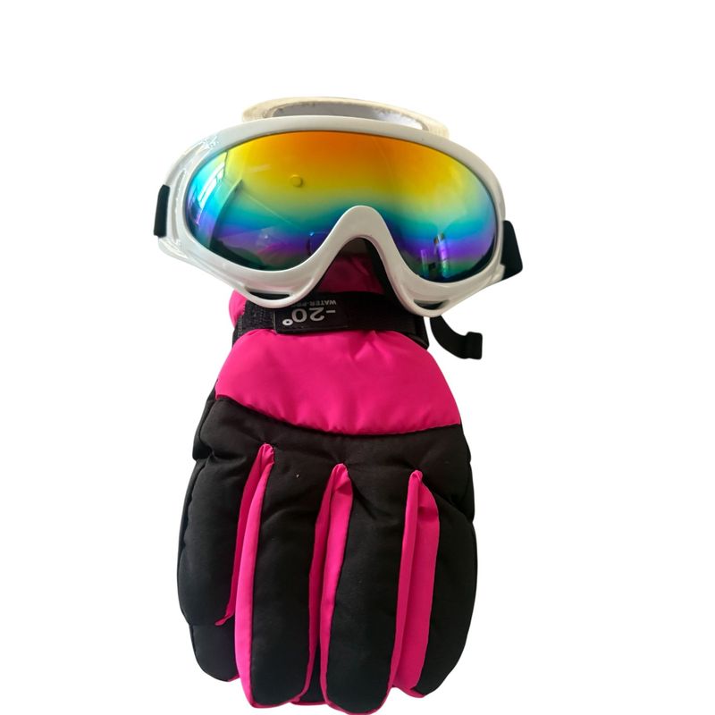 GENERICO - Lentes De Nieve Para Niños Y Jovenes + Guantes  Ski  Snowboard