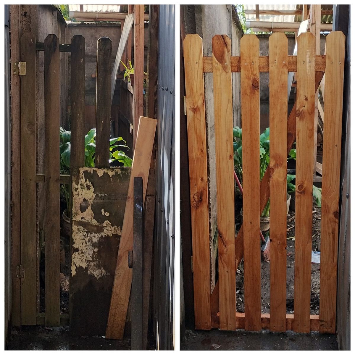 GENERICO - Portón Lateral Manual De Madera 16m X 80cm Para Cercas