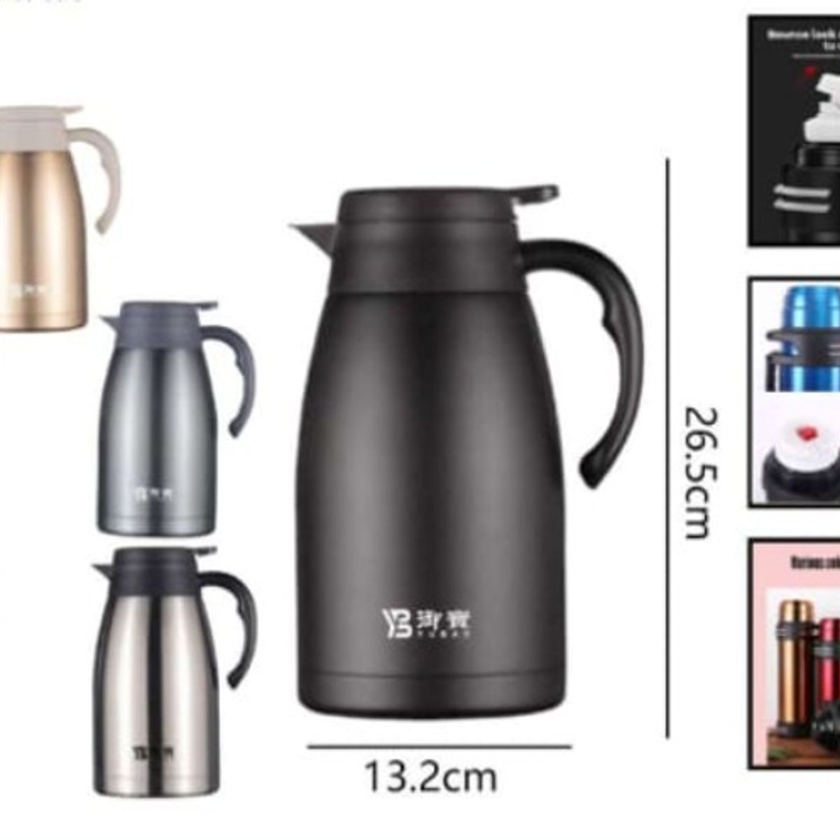 GENERICO - Termo Para Agua Caliente 2.0L 26,5 X 13,2 Cm