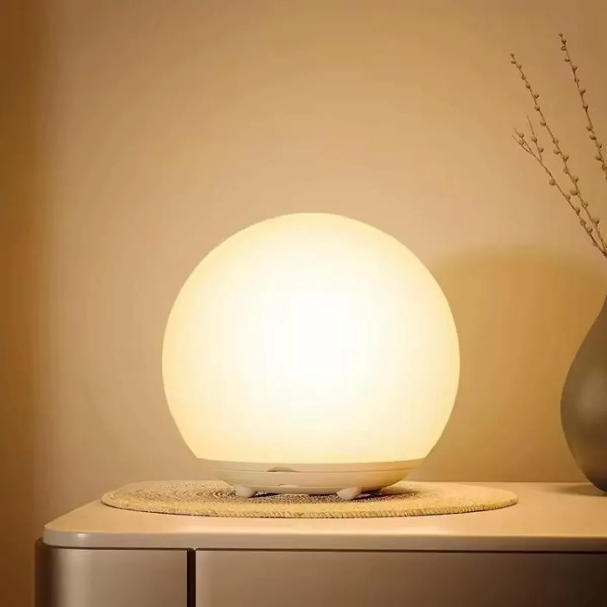 GENERICO - Lámpara LED Redonda Recargable Táctil Multicolor y Portátil