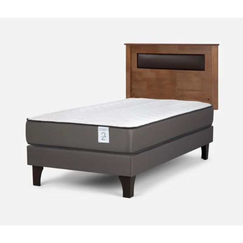 ROSEN - Cama Europea New Style 2 Plus 1 Plaza + Respaldo Rosen