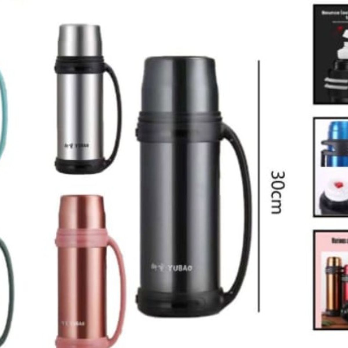 GENERICO - Termo Para Agua Caliente 1.0 Litros 30 Cm