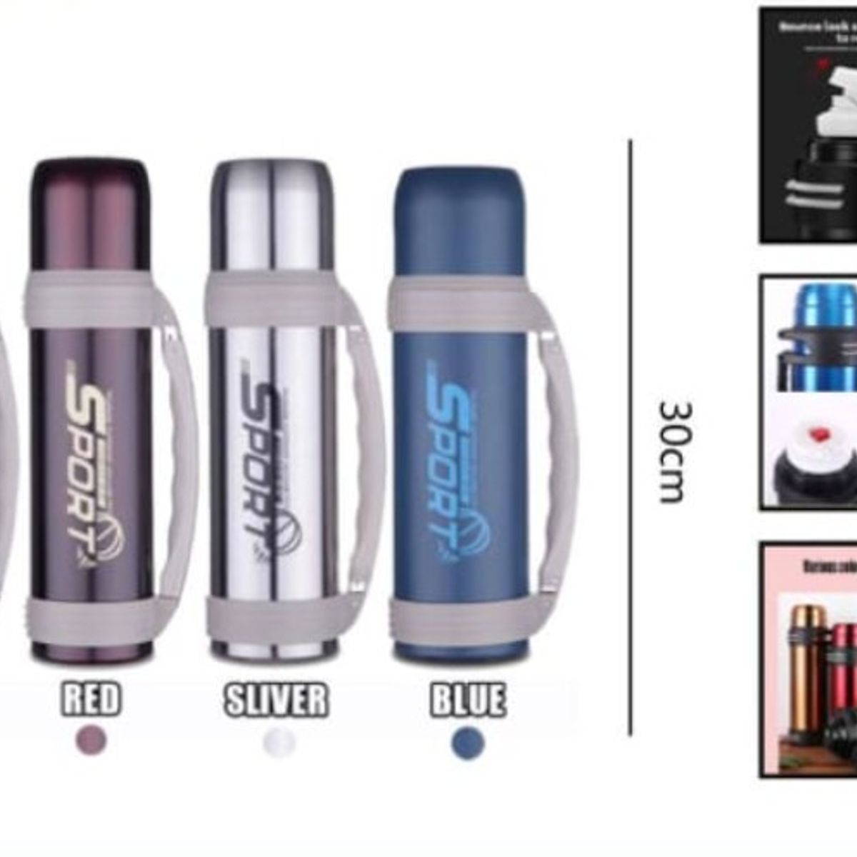 GENERICO - Termo Para Agua Caliente 1.2 Litros 30 Cm