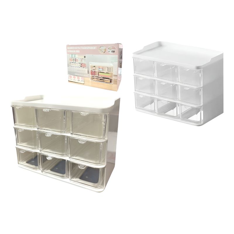 GENERICO - Mini Cosméticos  Organizador De Escritorio 9 Cajones