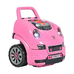GENERICO - Juguete Auto Para Reparar Con Luces Sonidos Y Accesorios Rosa