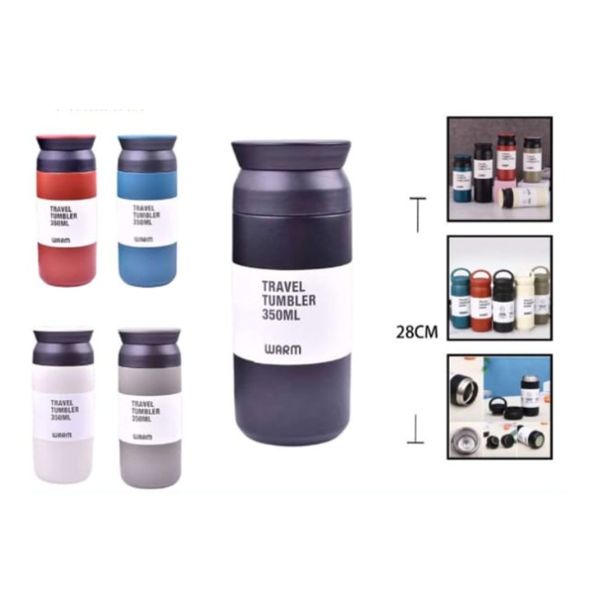 GENERICO - Termo Para Agua Caliente  350 Ml 28 Cm