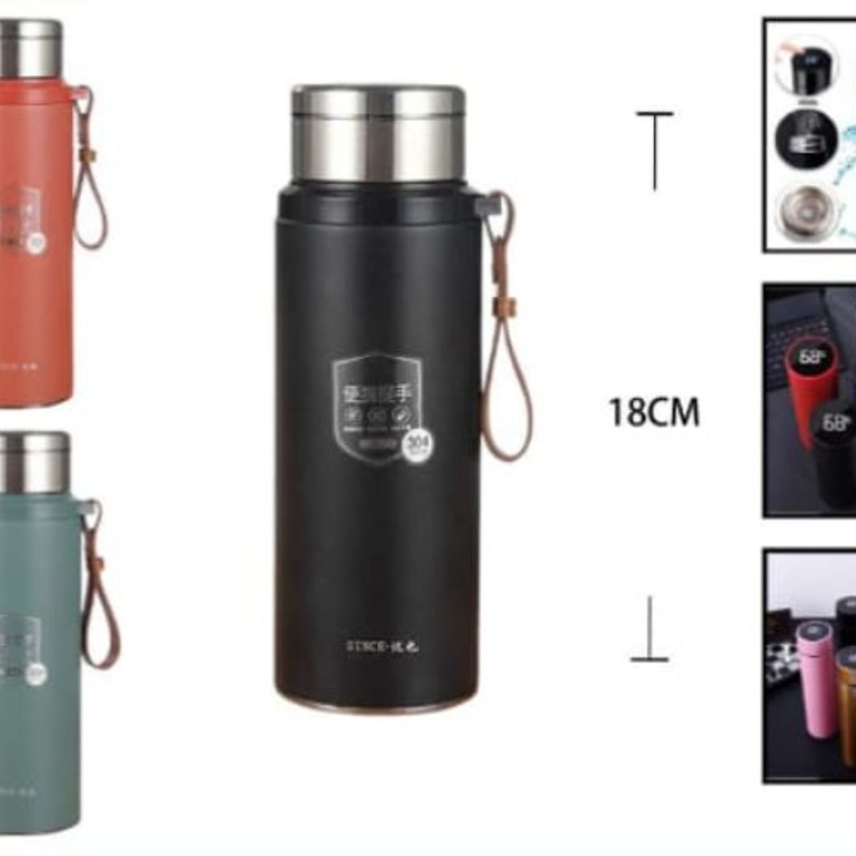 GENERICO - Termo Para Agua Caliente 600 Ml 18 Cm