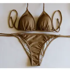 CREA PRINT - Sexy Bikini clasico top Triángulo de tiras Mujer