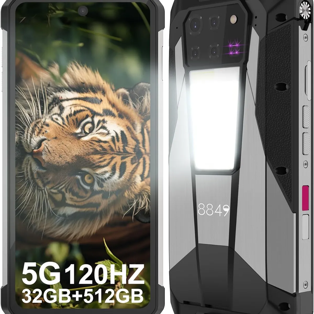 UNIHERTZ - 8849 Tank 3 Pro 5G celular 32GB+512GB 23800mAh 200MP Smartphone