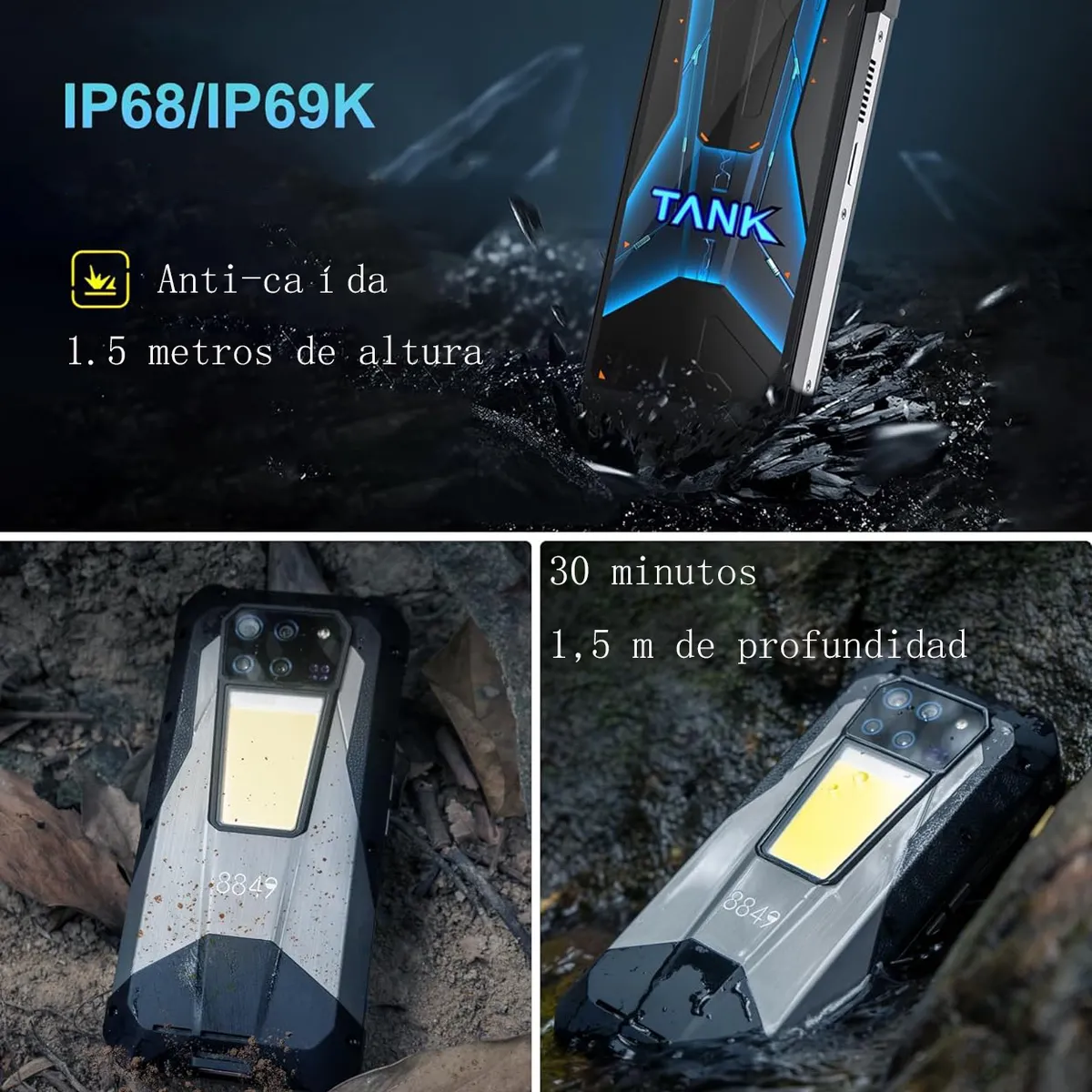 UNIHERTZ - 8849 Tank 3 Pro 5G celular 32GB+512GB 23800mAh 200MP Smartphone