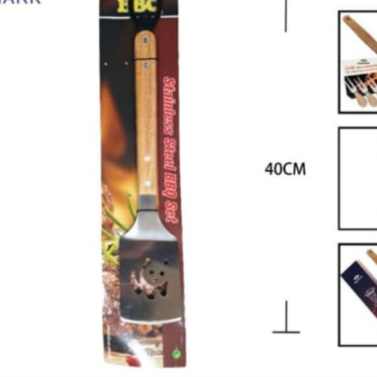 GENERICO - Set Espatulas Para Barcacoa Acero Inoxidable