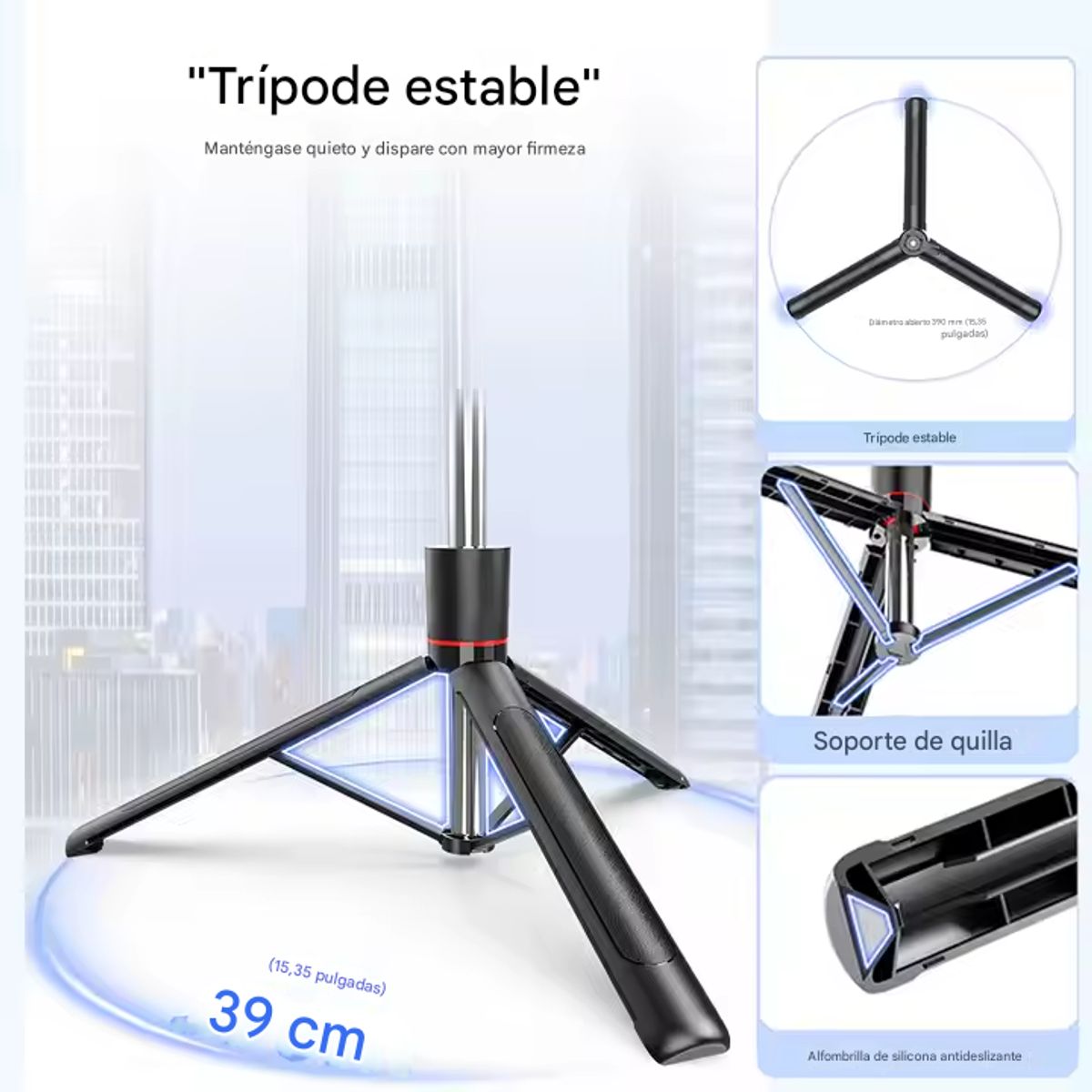 IRM - Trípode 2 En 1 Palo Selfie Super Largo 170cm Rotación 360°