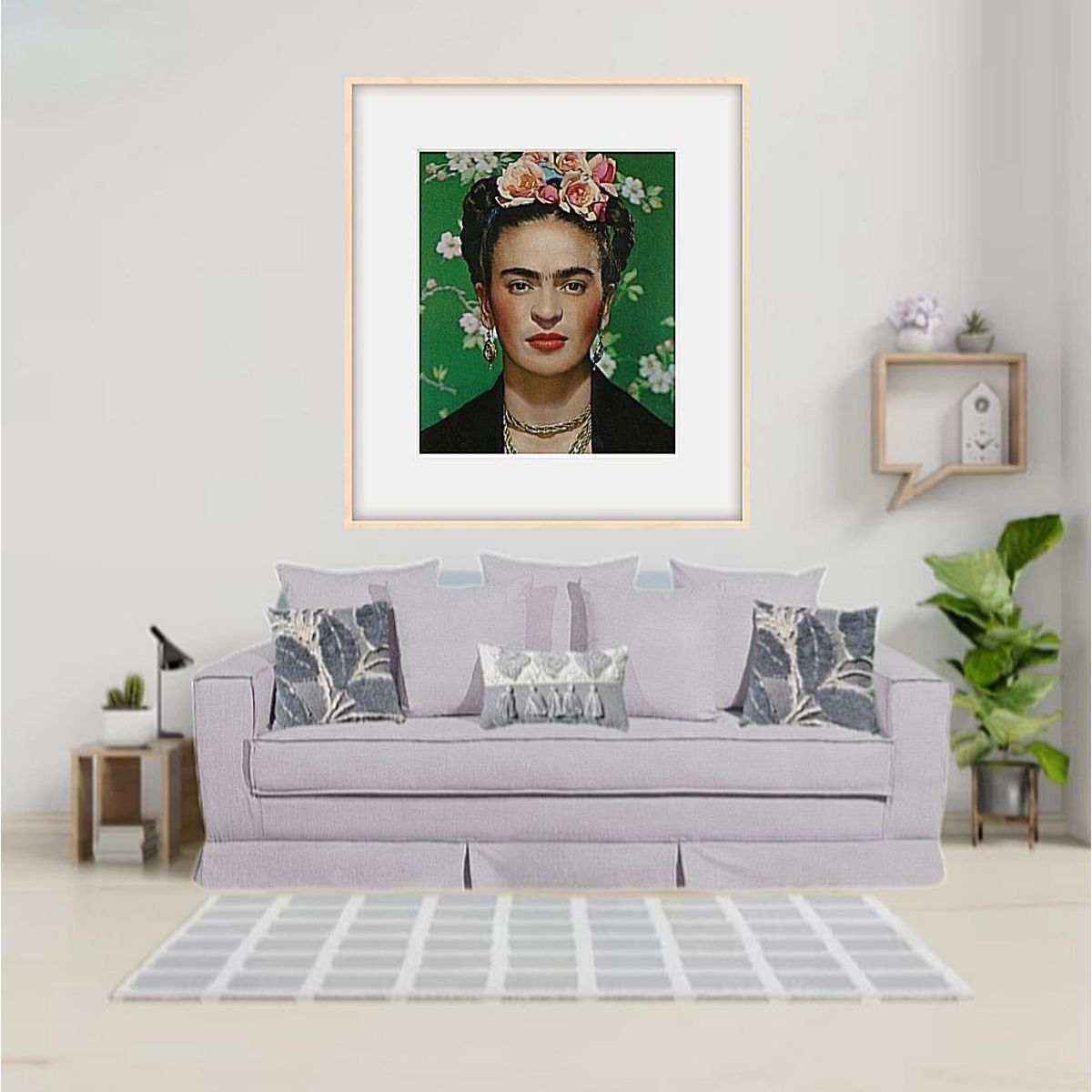 MUNDO LIVING - Sofa 3 cuerpos Lucio Gris claro con resortes pocket spring