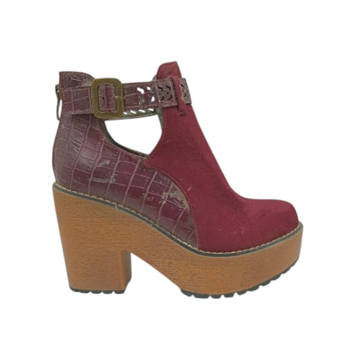 HERIEL - Botín Rojo Plataforma Mujer