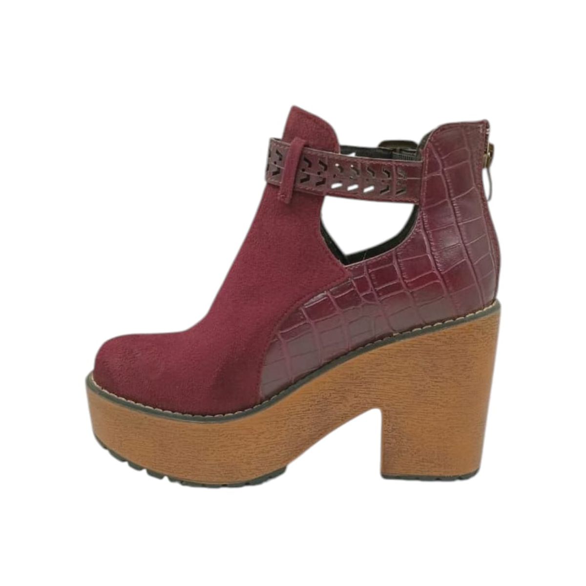 HERIEL - Botín Rojo Plataforma Mujer