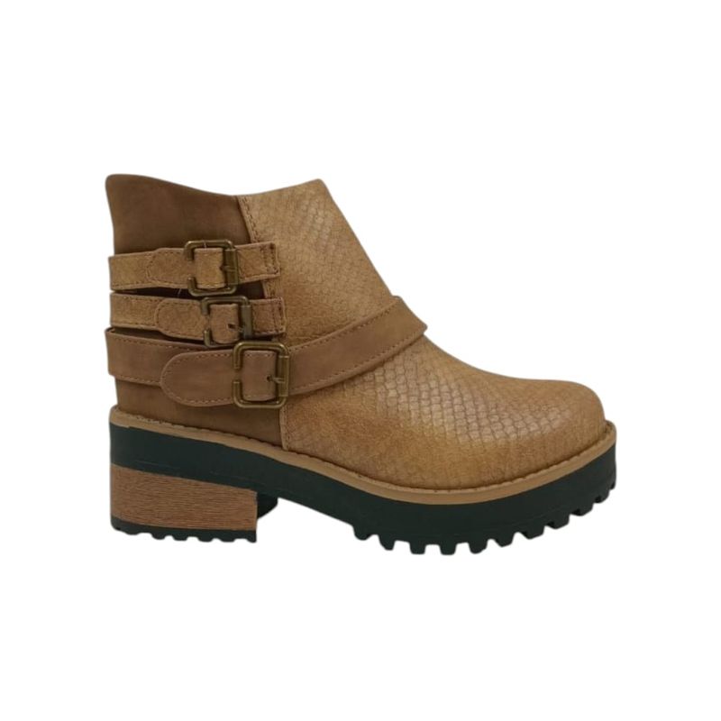HERIEL - Botín Camel Plataforma Mujer