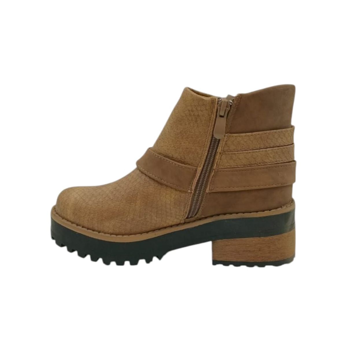 HERIEL - Botín Camel Plataforma Mujer