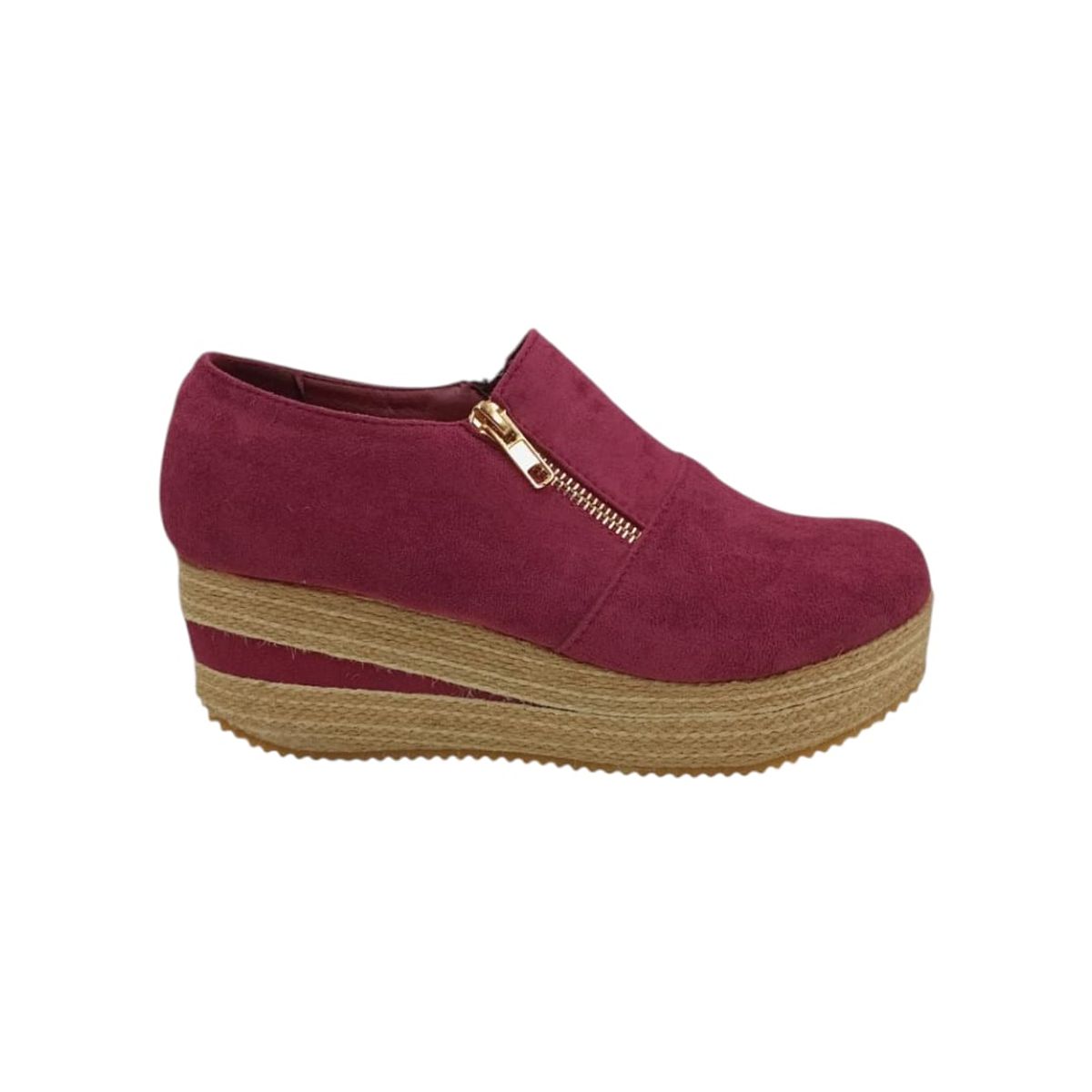 HERIEL - Zapato Panchita Burdeos Plataforma
