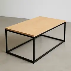 GENERICO - Mesa de centro 100x60 Cubo negra madera - viatto