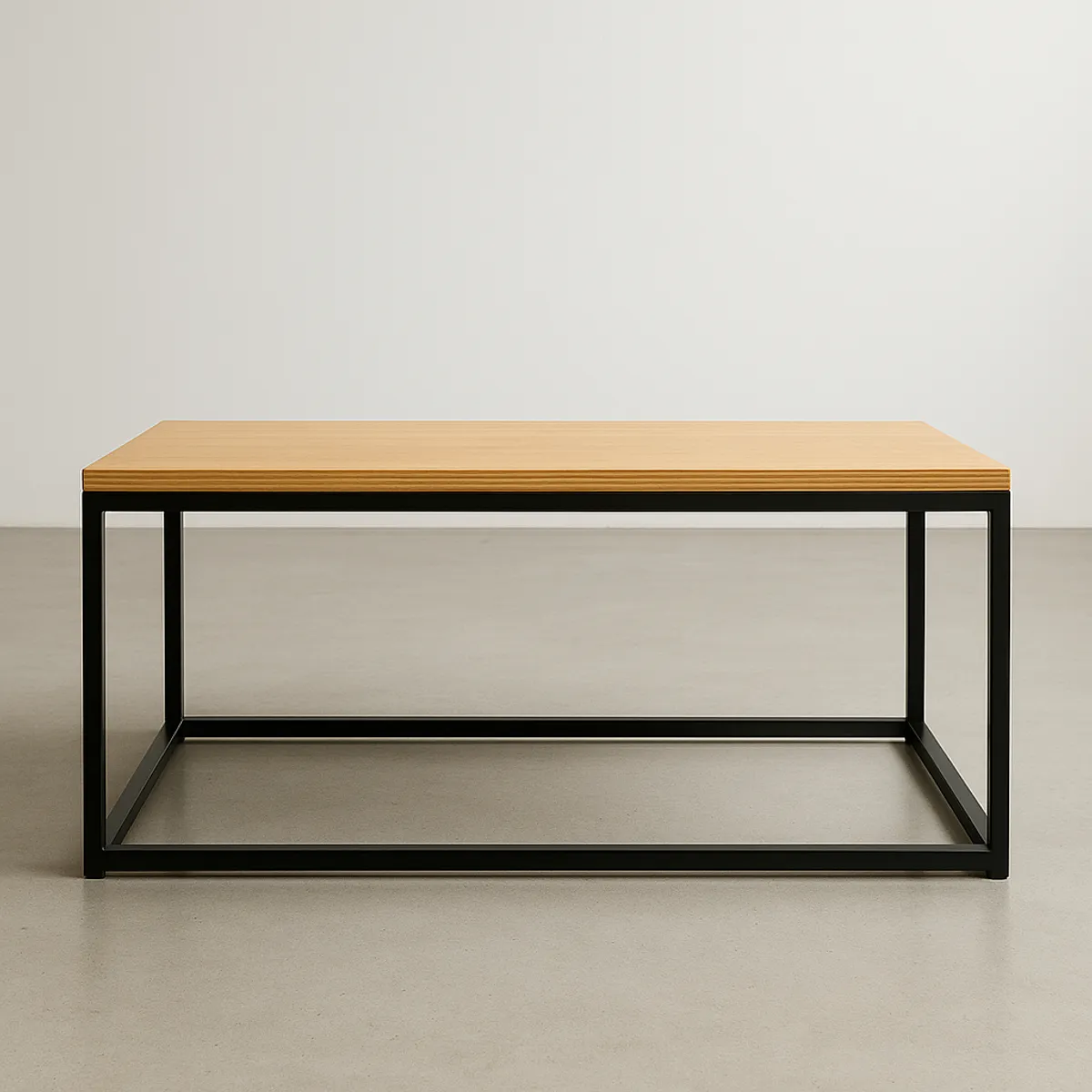 GENERICO - Mesa de centro 100x60 Cubo negra madera - viatto