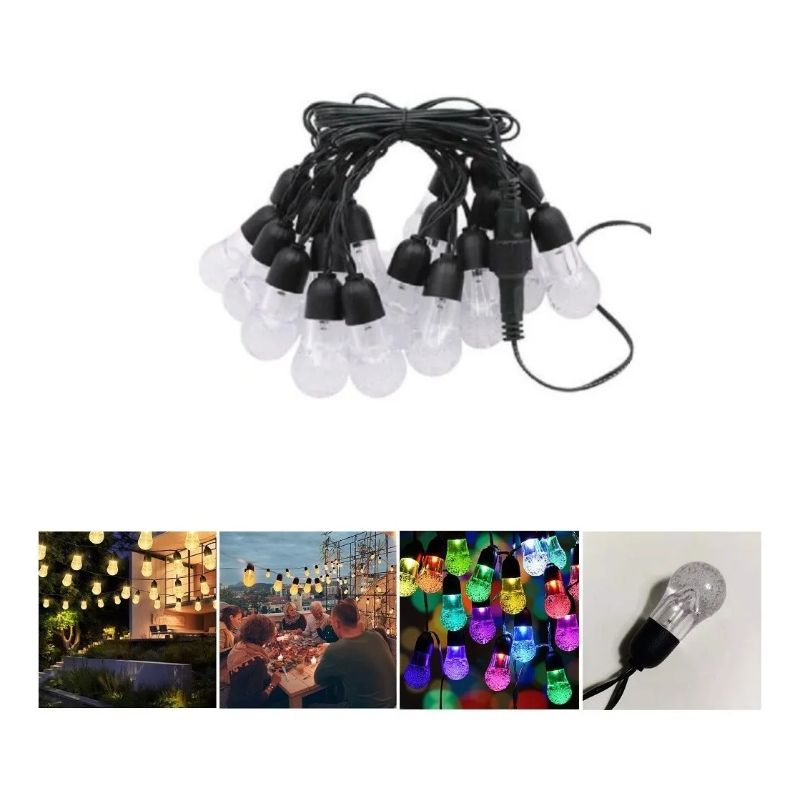 GENERICO - Luces Guirnalda 20led Bombilla 5m Navidad Fiesta 220v Blanco Calido