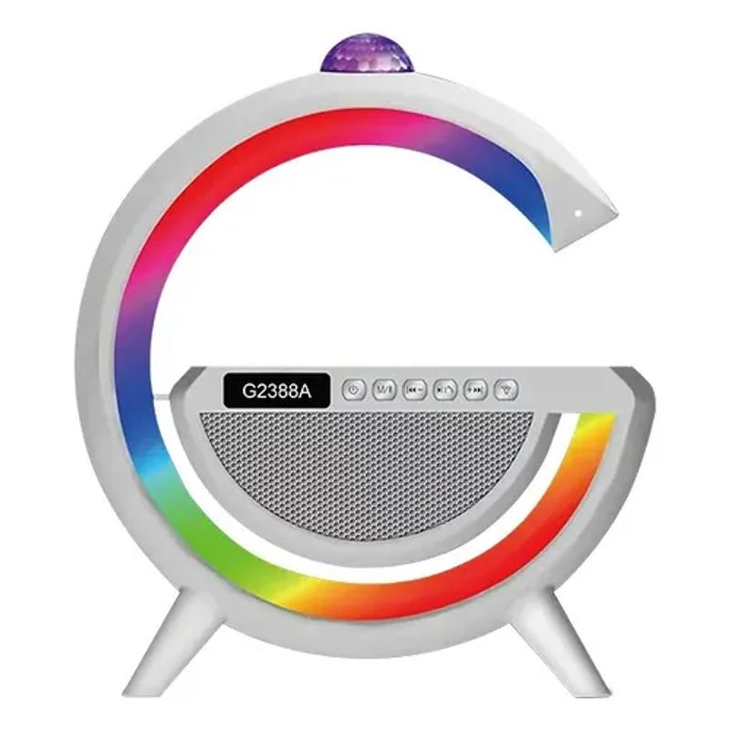 GENERICO - Lámpara De Mesa Rgb Parlante Bluetooth Carga Inalambrica Usb