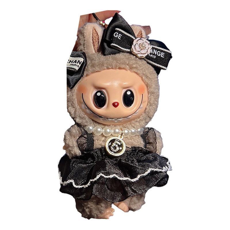 VERCI - Labubu Macaron Monsters Con Ropa Para Muñecos