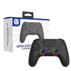 CORRERREY - Controlador de juego inalámbrico con luz RGB de vibración para PS5