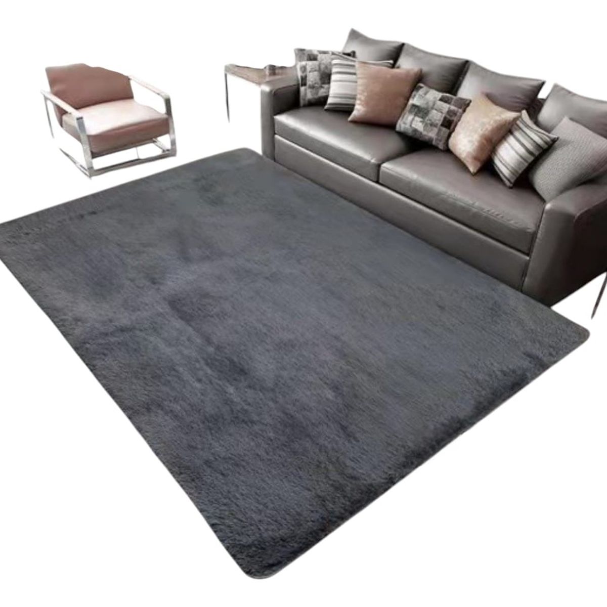 ANYHOGAR - Alfombra Peluda Liviana De Living 200x300