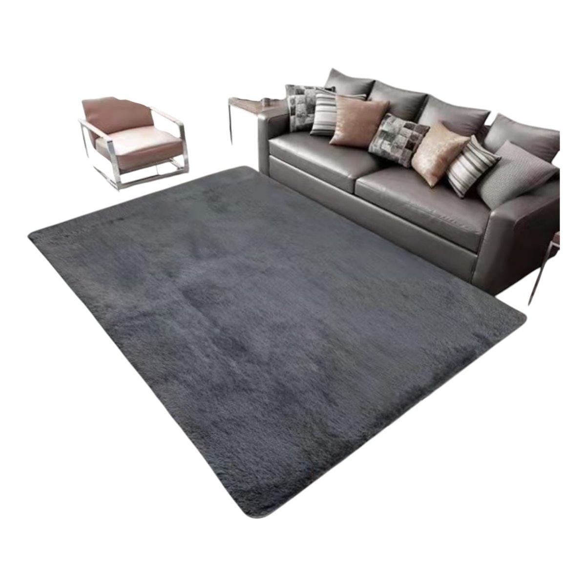 ANYHOGAR - Alfombra Peluda Liviana De Living 200x300