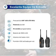 BAOFENG - Pack 2 Radio Transmisor Walkie Talkie Bf-888s Recargable Ideal Camping Seguridad