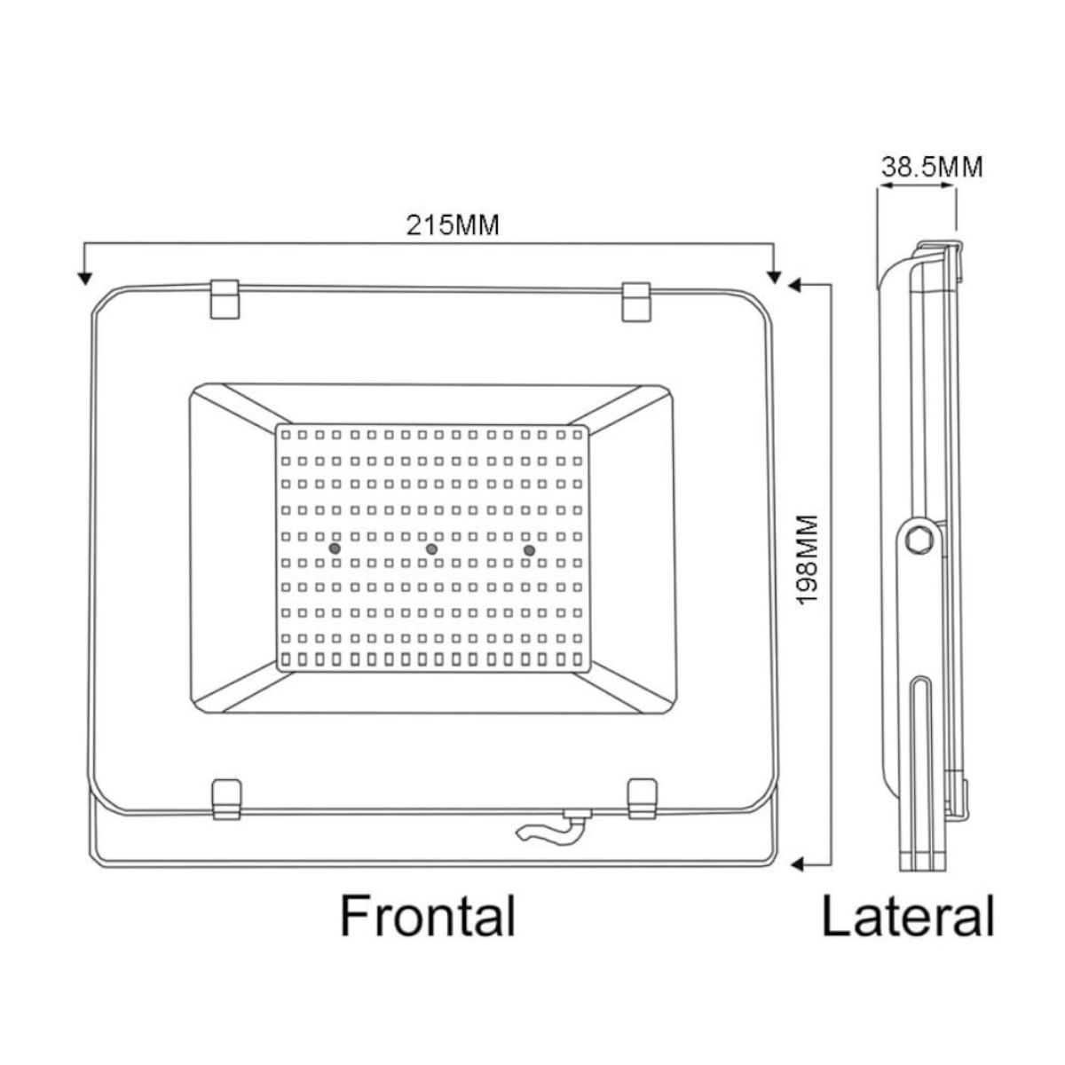 WANT - Proyector de Área 100W 6500K Luz Fría IP65 Thin Light.