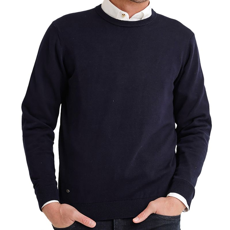 TRIAL - Sweater Hombre Slim Algodon Cuello Redondo Semiformal Chaleco Oficina