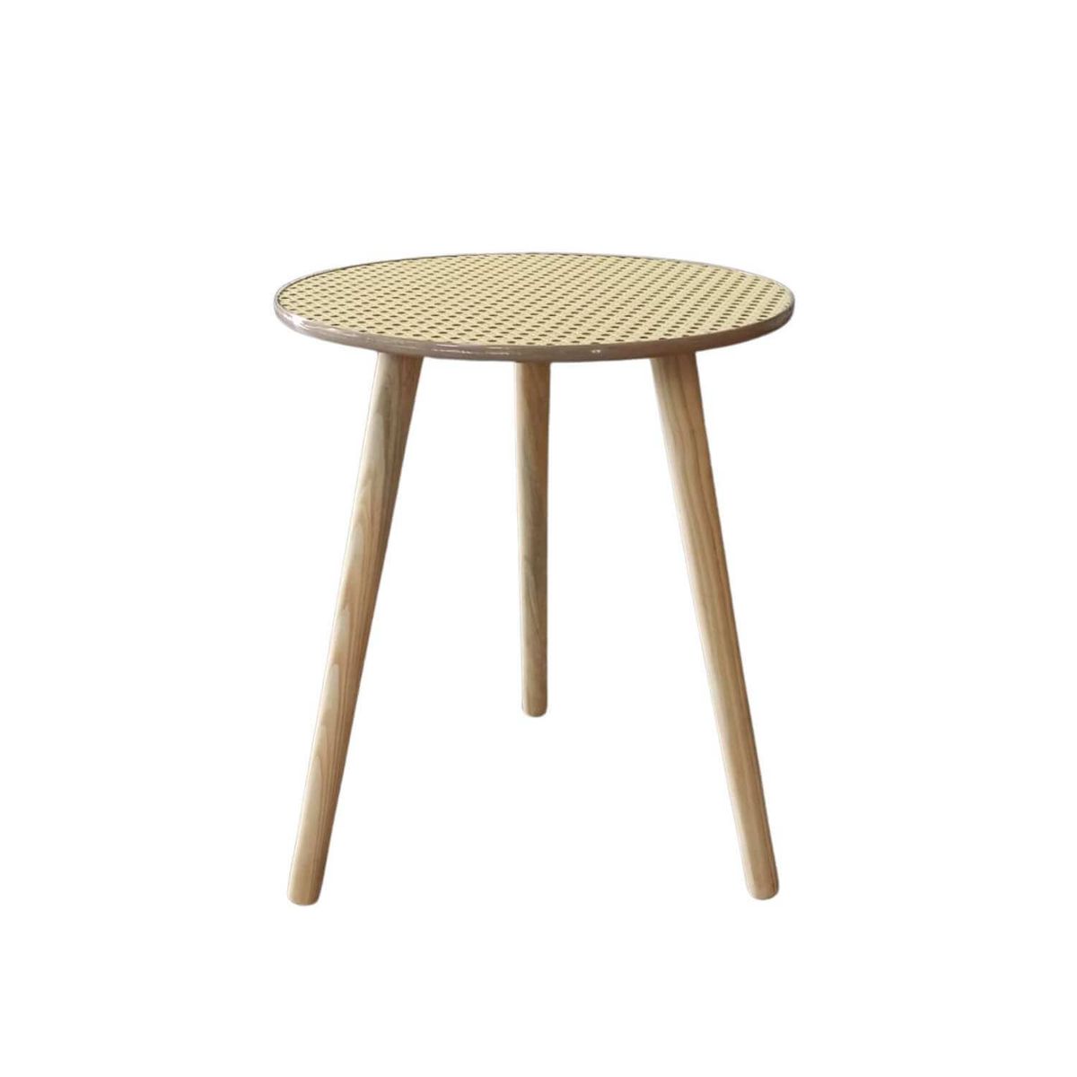 SOHOGAR - Mesa auxiliar redonda de ratán sintético