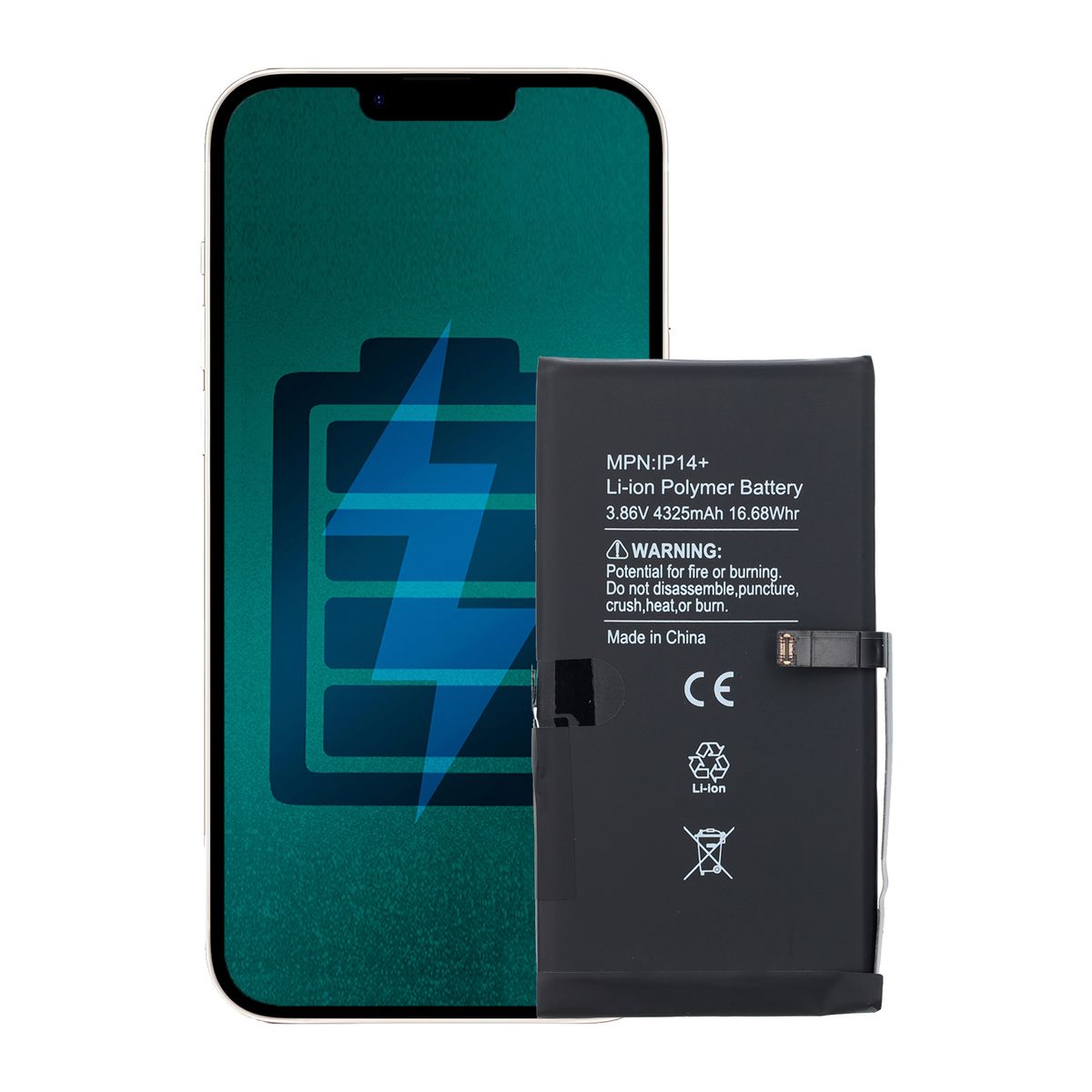 GENERICO - Bateria Compatible con iPhone 14 Plus Capacidad 4325 mAh