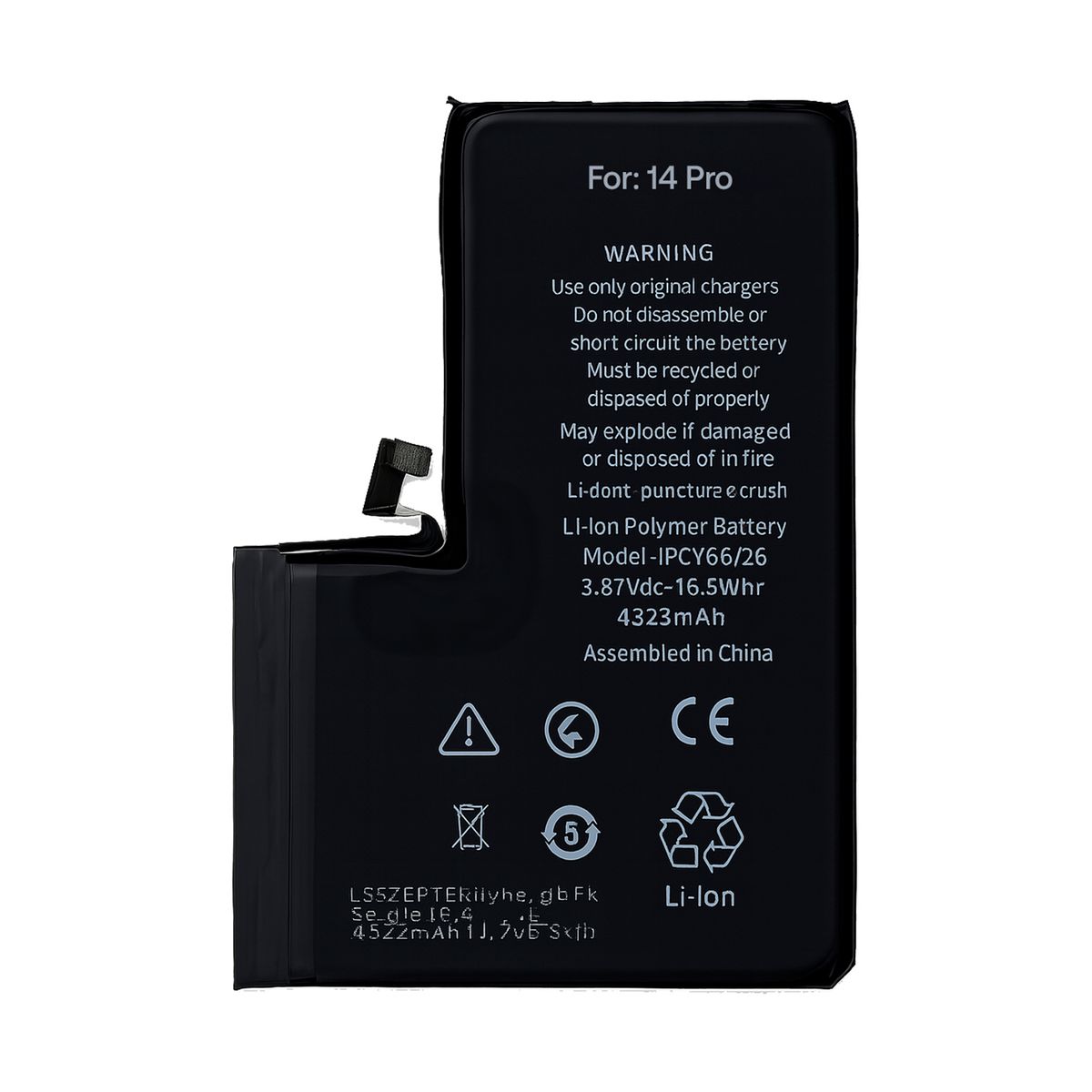 GENERICO - Bateria Compatible con iPhone 14 Pro Capacidad 3200 mAh