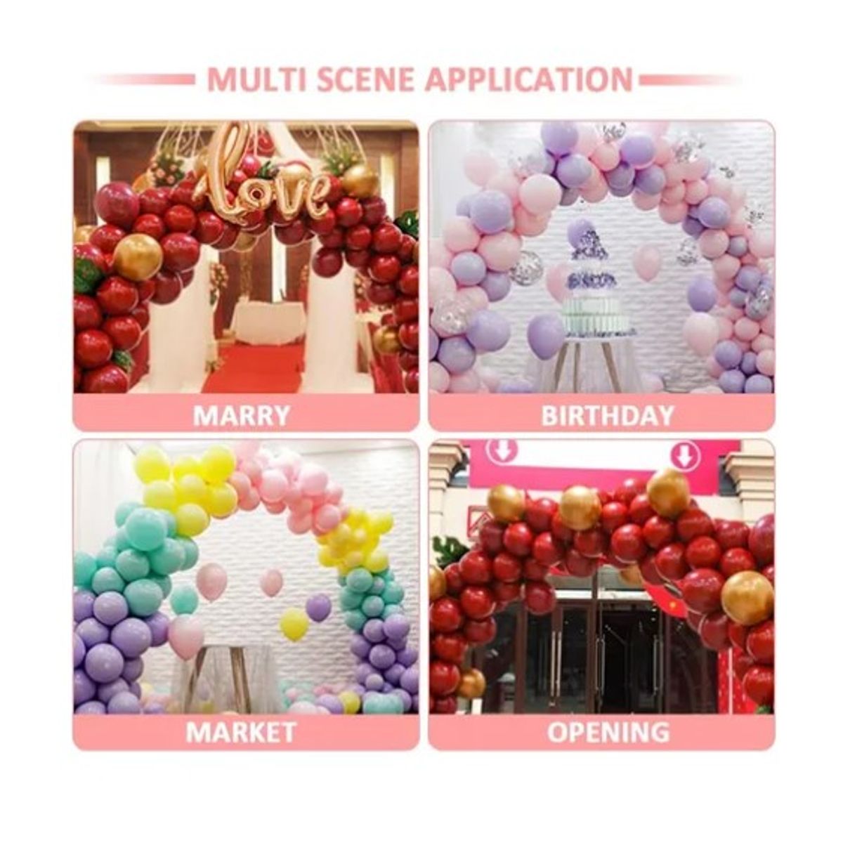 OFERTABKN - Base Estructura Para Arco De Globos Completo 2.7 X 3 Metros