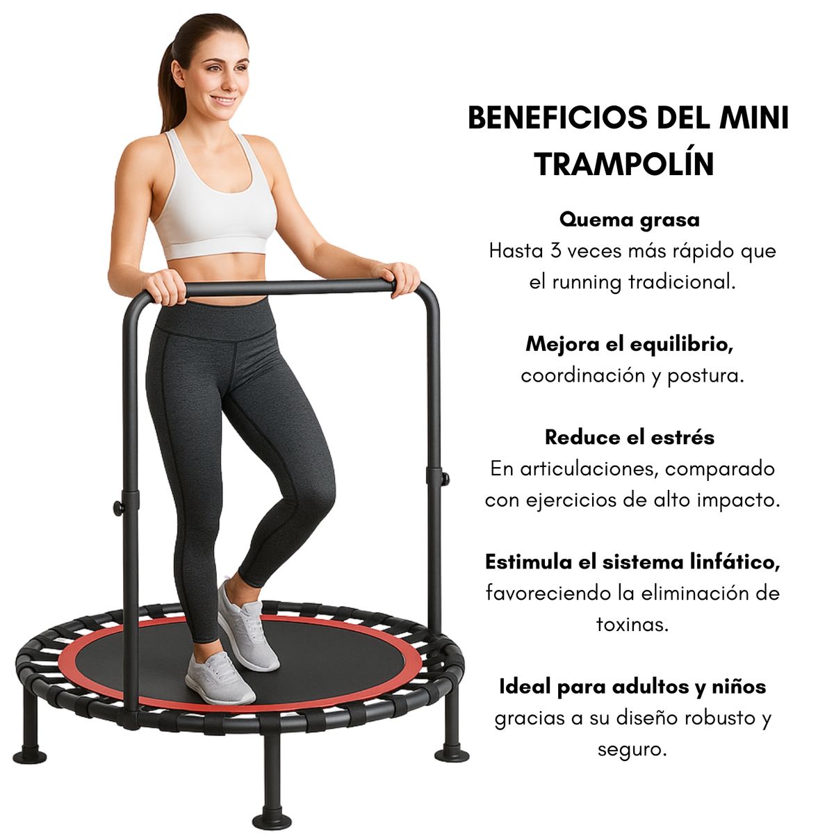 GENERICO - Mini Trampolín 4ft 12mt Aeróbico Fitness Yoga Juegos
